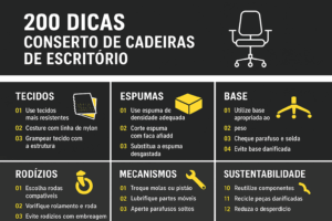 200 dicas conserto cadeiras escritorio diadema 